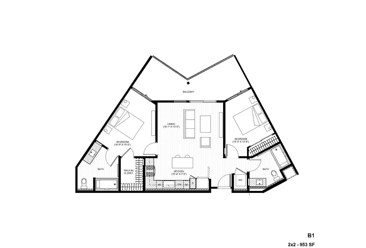Floor Plan - B1 2x2