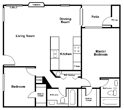 2BR/2BA - Cedar