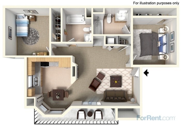 Floor Plan - Plan C Dual Master