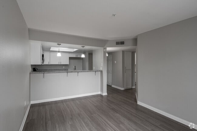 1BR, 1BA - 648SF - Living Room, Kitchen - The Imperial Apartments