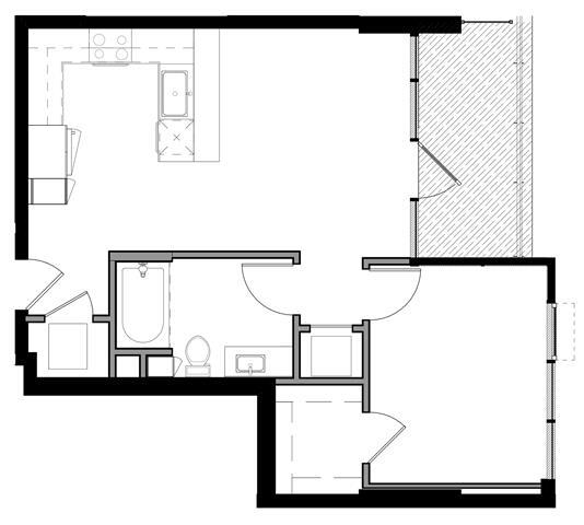 Floor Plan - 1F w/ Balcony