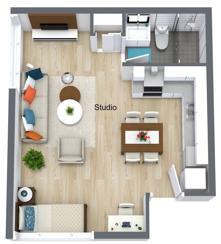 Floor Plan - Studio| G2 | Corner 