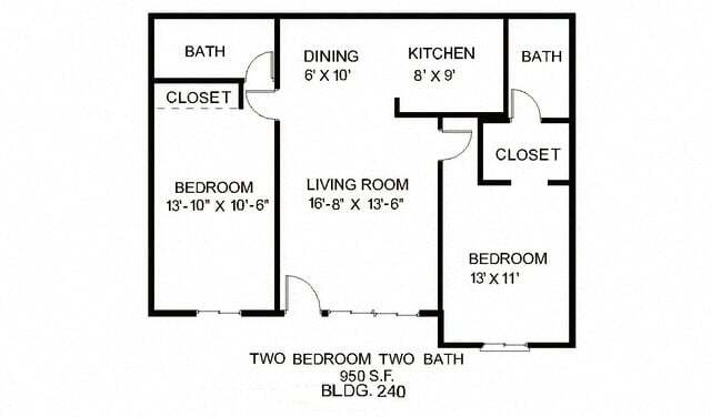 Floor Plan - 2B 2B
