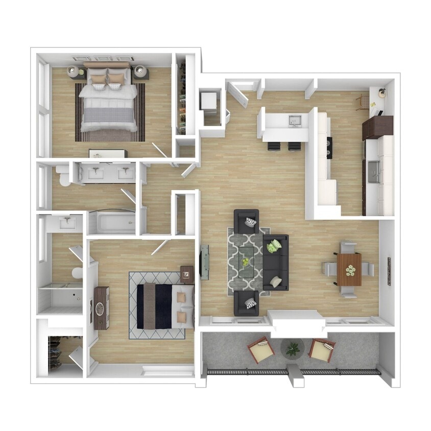 Floor Plan - 2x2X GH