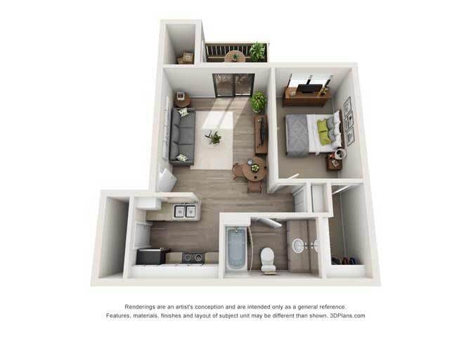 Floor Plan - One Bed B