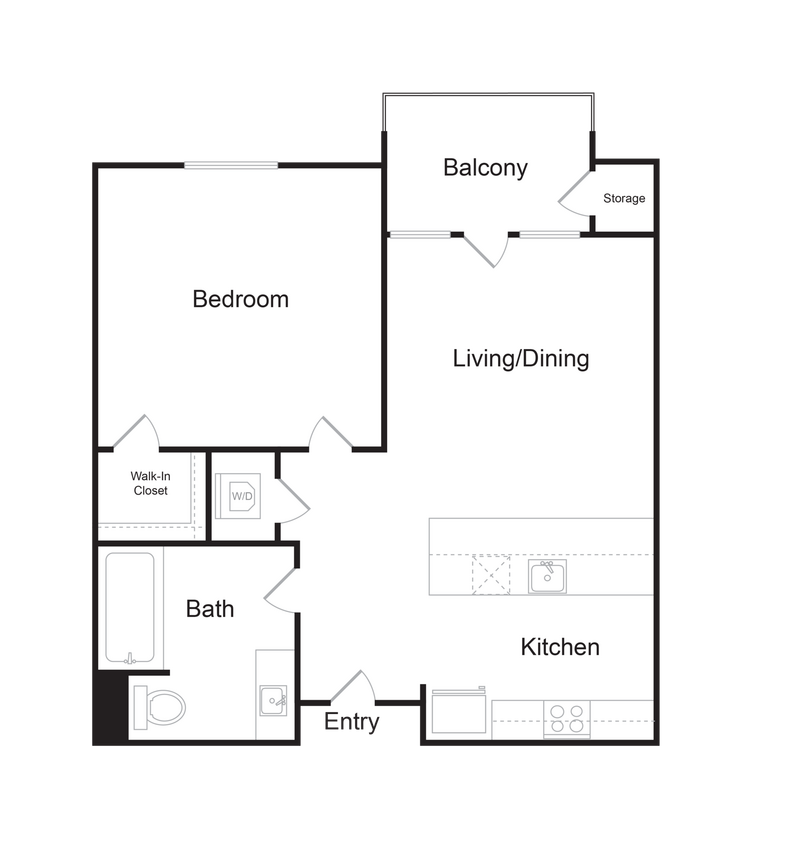 Floor Plan - 1x1Fc