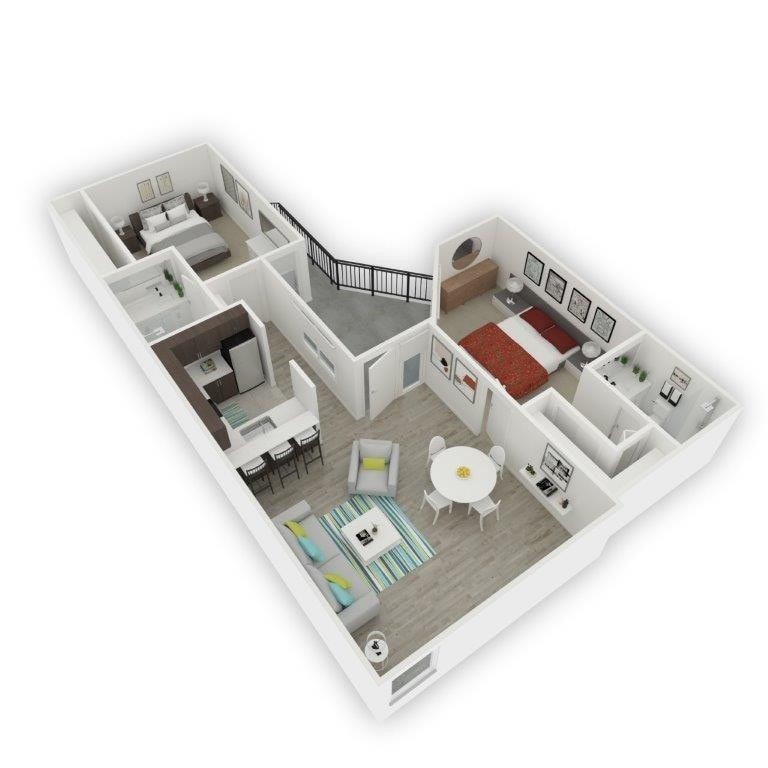 2 Bedroom 2 Bath - Two Bedrooms + Two Bath w/ Loft