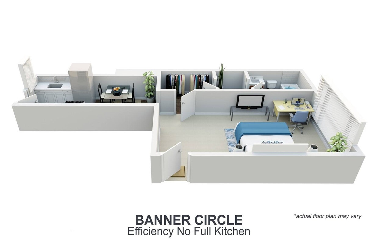 Floor Plan - Efficiency No Full Kitchen
