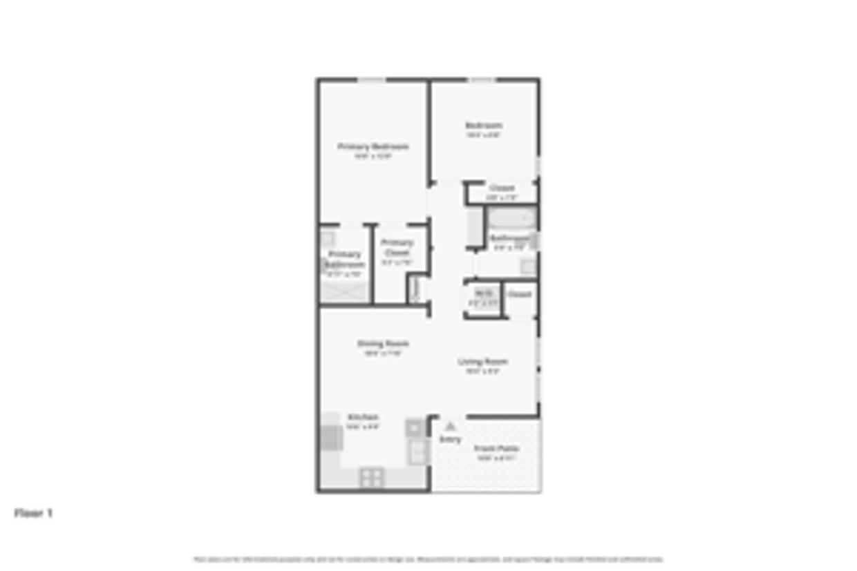 Floor Plan - 2 Bd 2 Ba FP1
