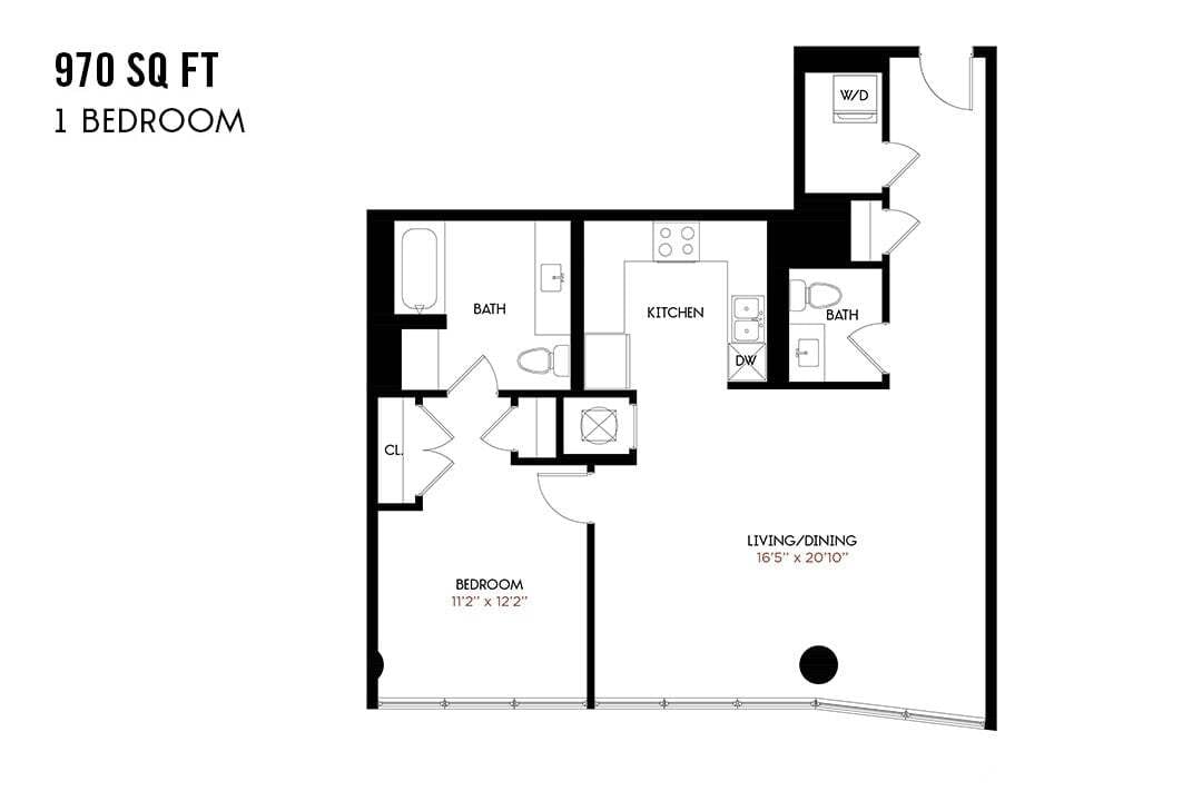Floor Plan - One Bedroom A10