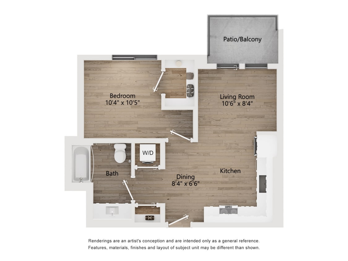 Floor Plan - 1 BR TYPE M