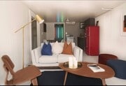 Example living room furniture - 504 Pacific Ave Townhome