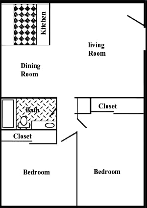 2BR/1BA - 2 BR / 1 BA
