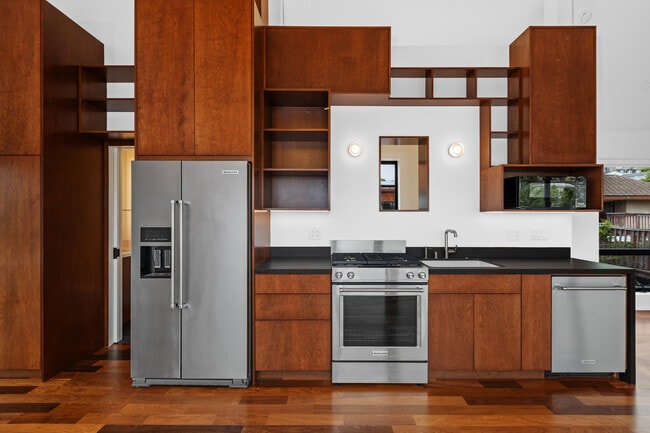 Stainless steel appliances and plenty of storage. - 4638 Del Monte Ave