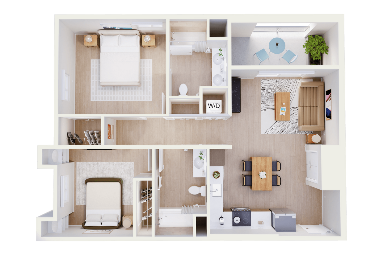 Floor Plan - 2 Bedroom H