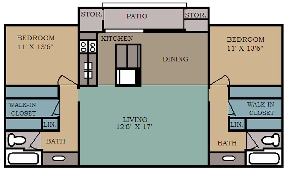 Floor Plan - Two master bedrooms Deluxe