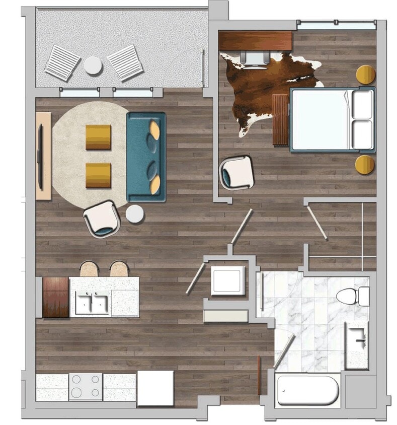 Floor Plan - 1 Bedroom A3