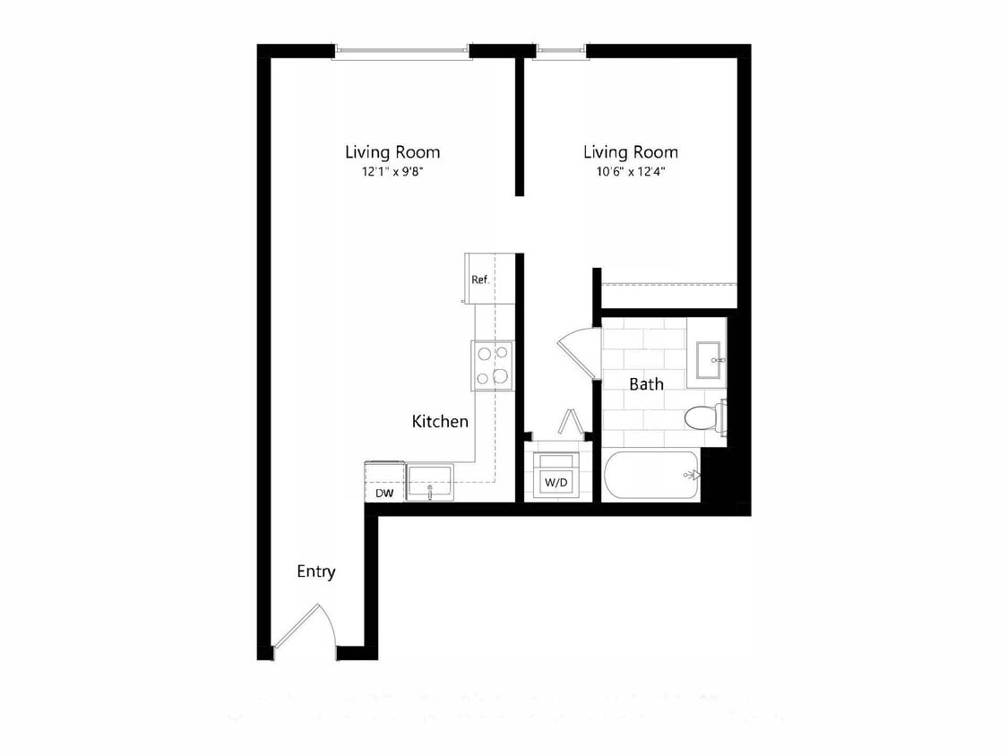 Floor Plan - 1C (1 bedroom)