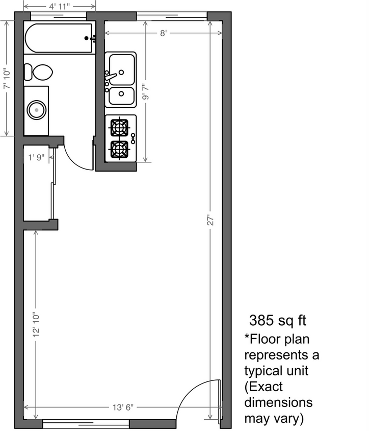 Floor Plan - Studio ***MOVE IN SPECIAL!! $500 OFF YOUR TOTAL...