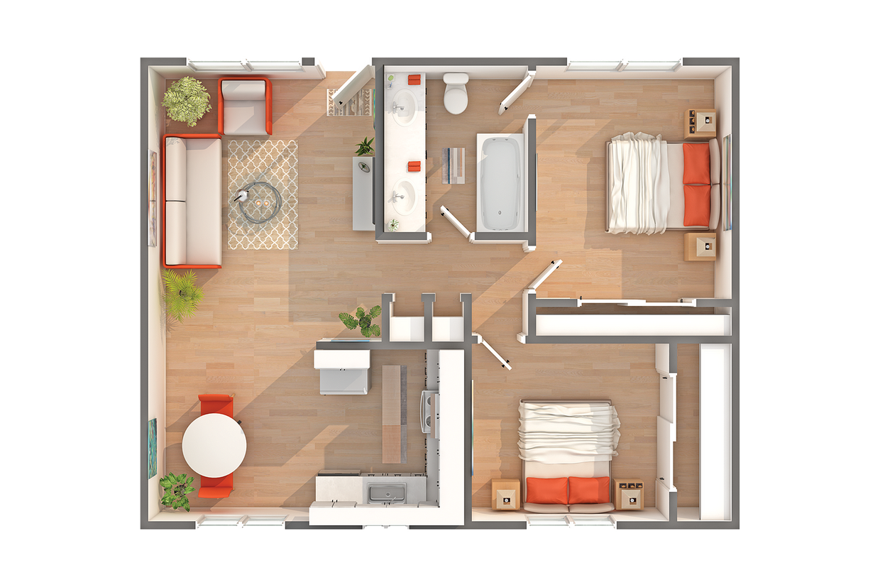 Vista | 2-Bedroom Floorplan - Vista