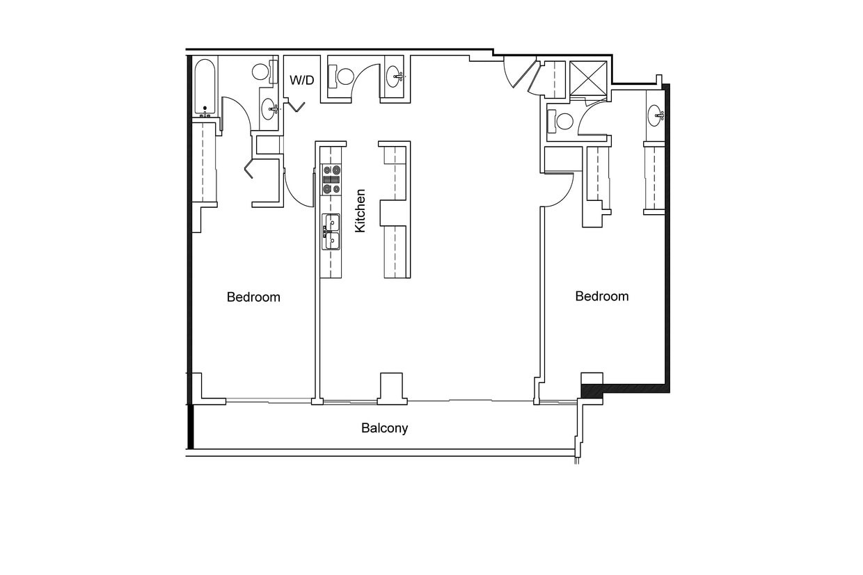 Two-Bed, 2.5 Bath - 2BR/2.5BA