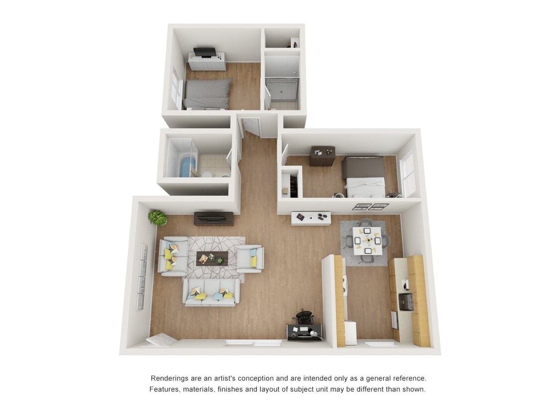 Floor Plan - 2 Bedroom 2 Bathroom