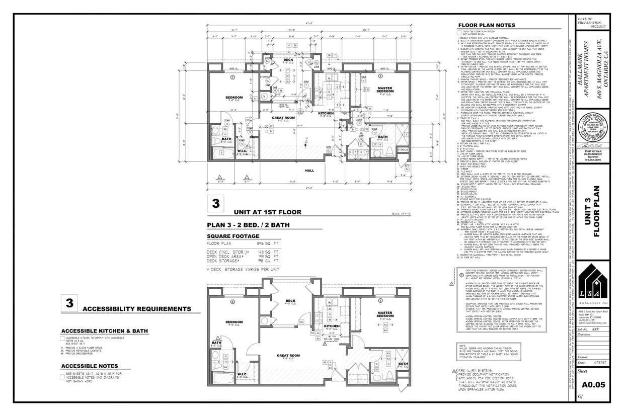 Floor Plan - Plan A - 2 Bed /2 Bath