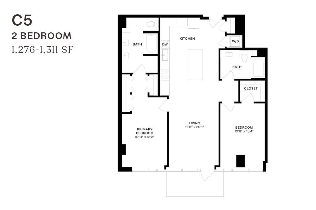 Floor Plan - Two Bedroom C5 