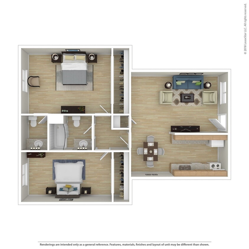 Floor Plan - Medium 2 bedroom
