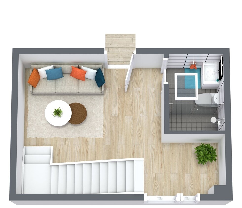 Floor Plan - Studio/1 Bath + Loft - G