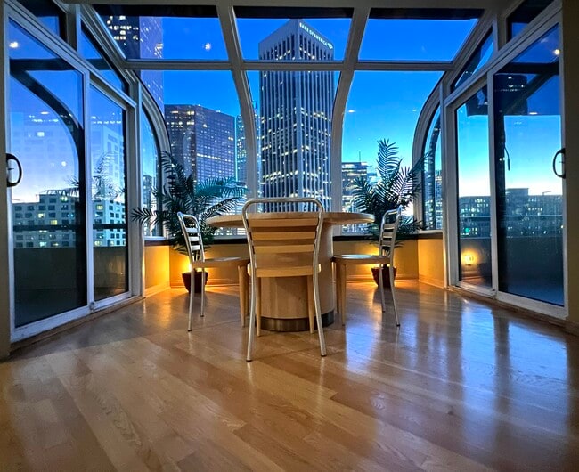 Nighttime view, two patios - 121 S Hope St Unit 405