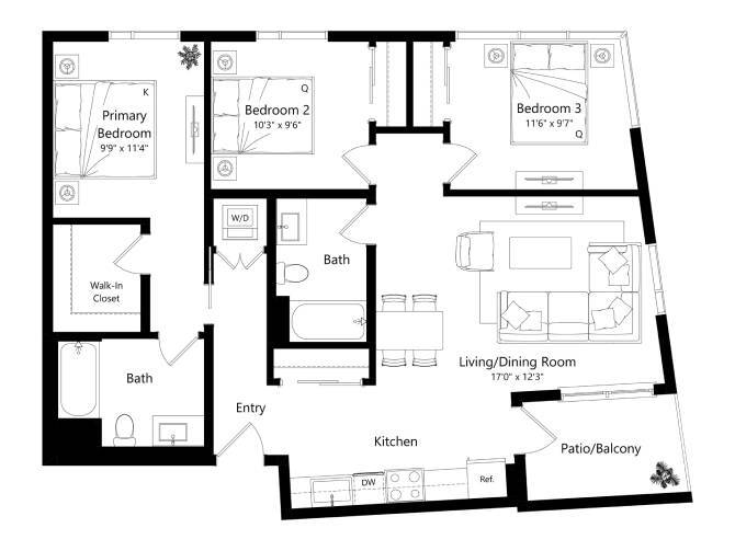 Floor Plan - 1650-Lincoln_3D