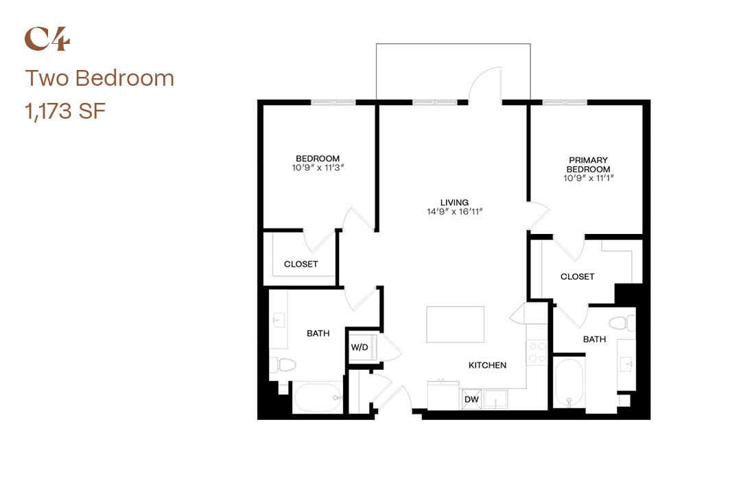 Floor Plan - Two Bedroom C4