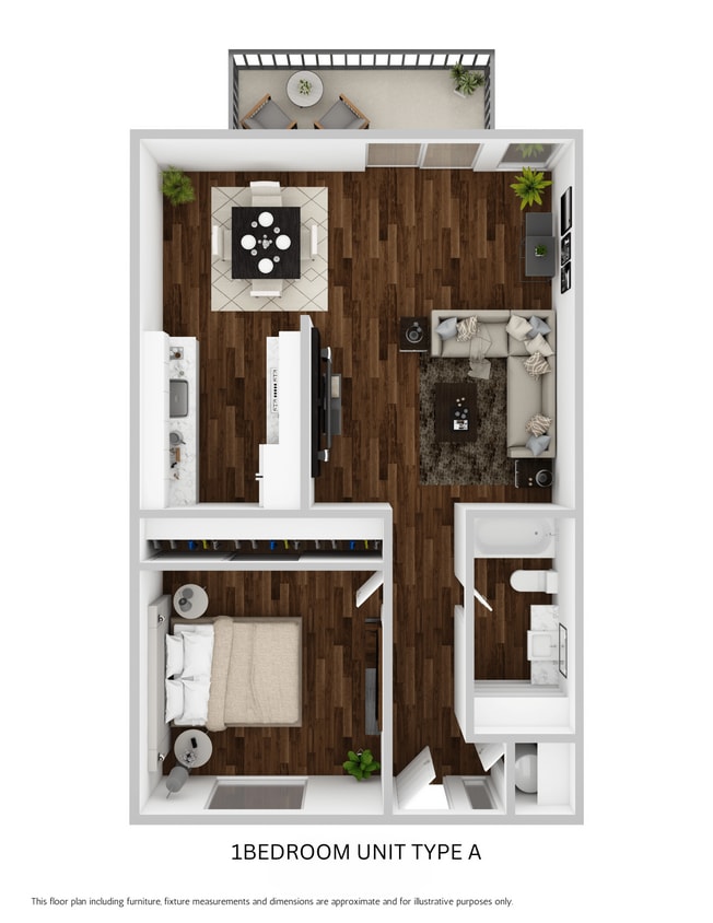 Floor Plan - One Bedroom