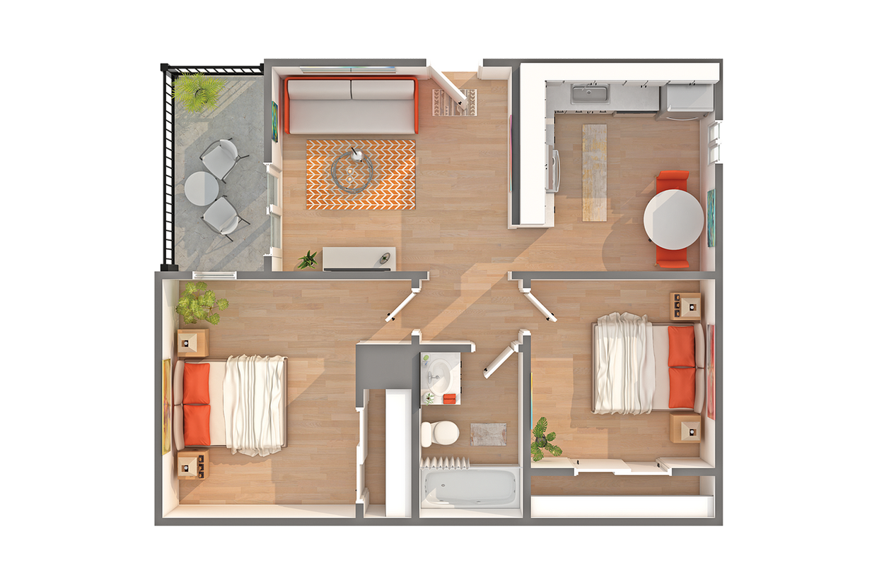 Marina | 2-Bedroom Floorplan - Marina