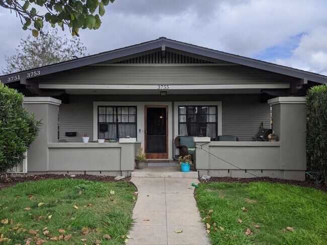 Photo - Fenced 3 Bedroom House with Two Car Driveway! Located in the Heart of North Park! In Unit Washer ... Unit Front House 3755