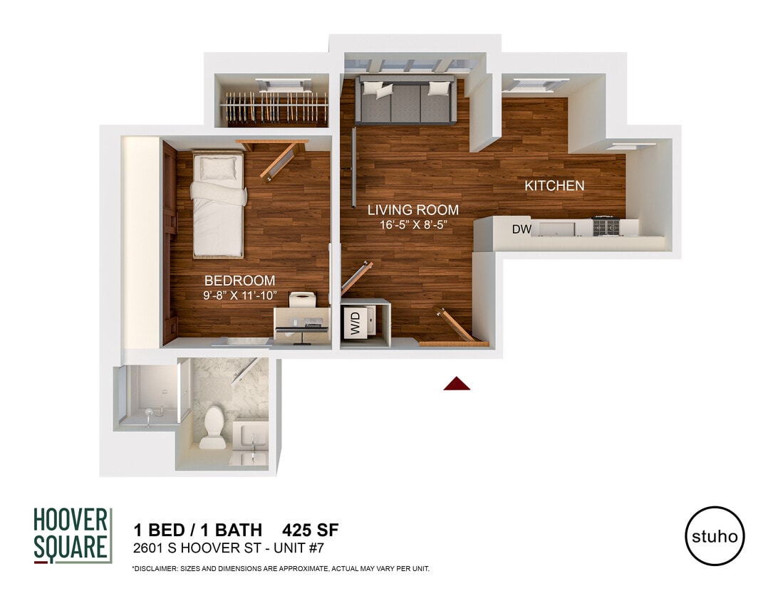 Floor Plan - One Bedroom- Mansion