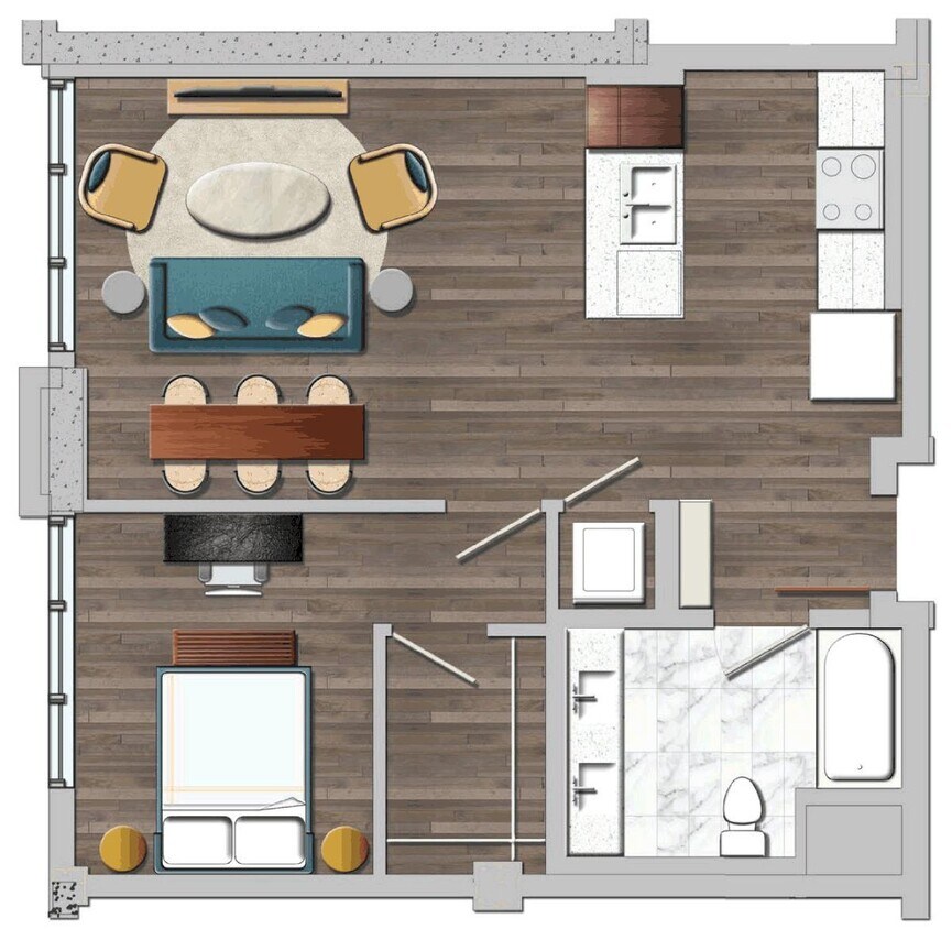 Floor Plan - 1 Bedroom F1