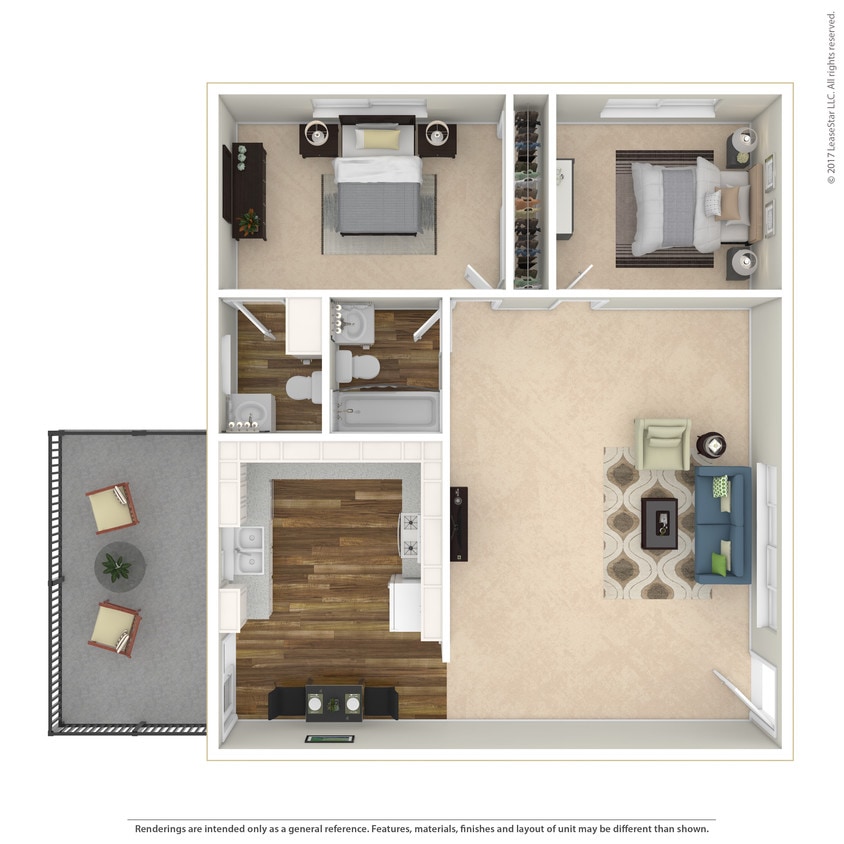 Floor Plan - 2x2 Deluxe