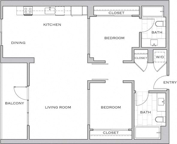 Floor Plan - 2H w/ Balcony
