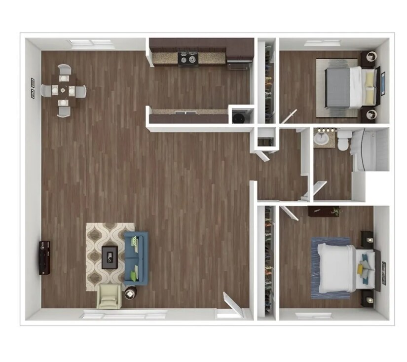 Floor Plan - 2 Bedroom 1 Bath