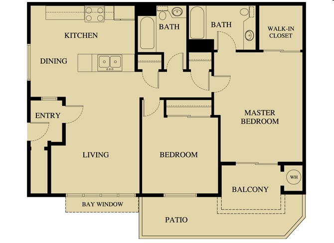 2BR/2BA - Birch