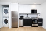 Solo Suite Kitchen with Laundry in 2bd/2bth - 3920 W 5th Street   Miles at Harvard Apartments