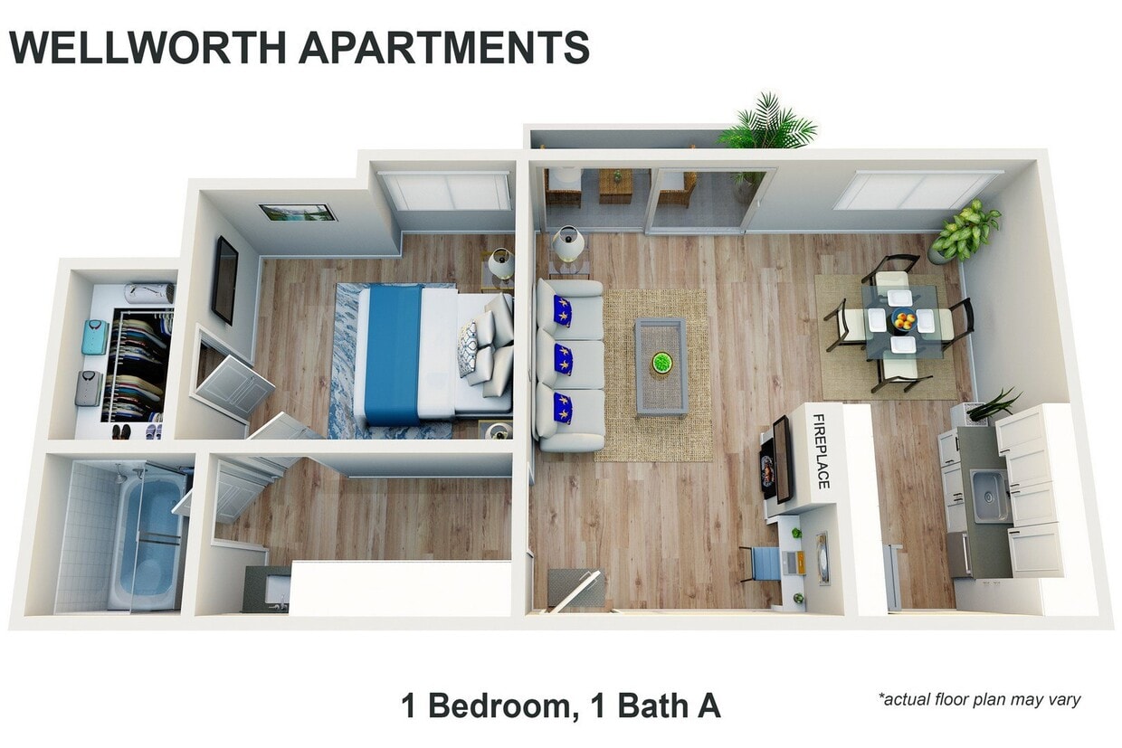 Floor Plan - 1 Bedroom