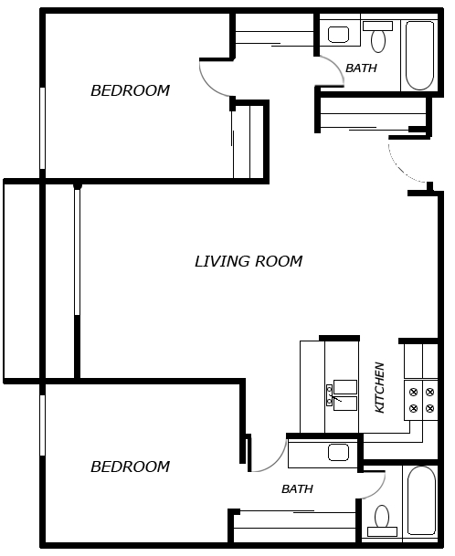 2BR/2BA - 2 BED 2BATH