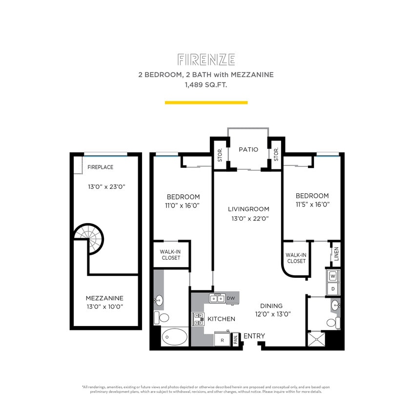 Floor Plan - Firenze with Mezzanine