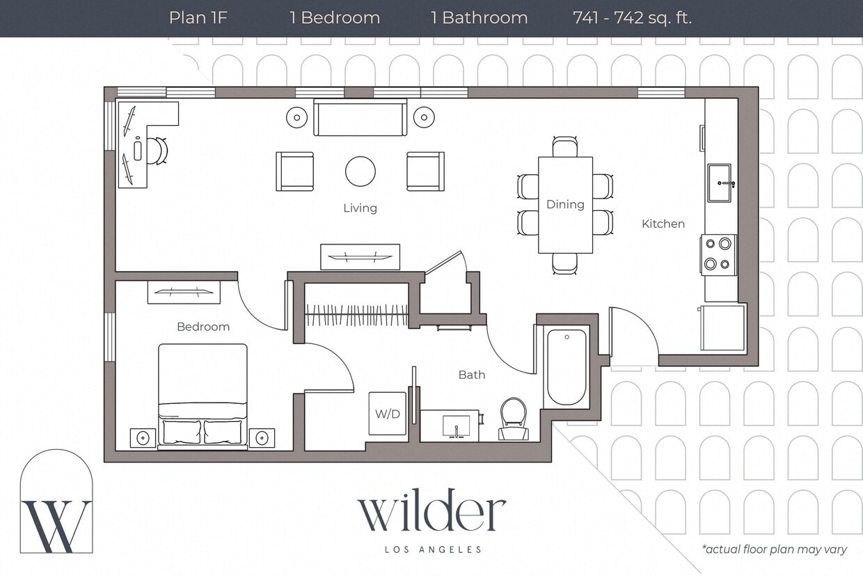 Floor Plan - 1 Bedroom F