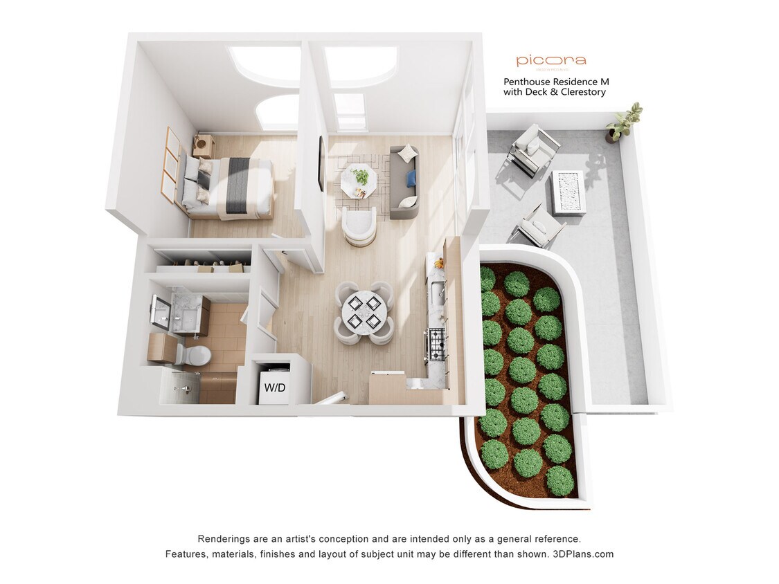 Pico_1Bed_530 - Penthouse Residence M with Deck & Clerestory