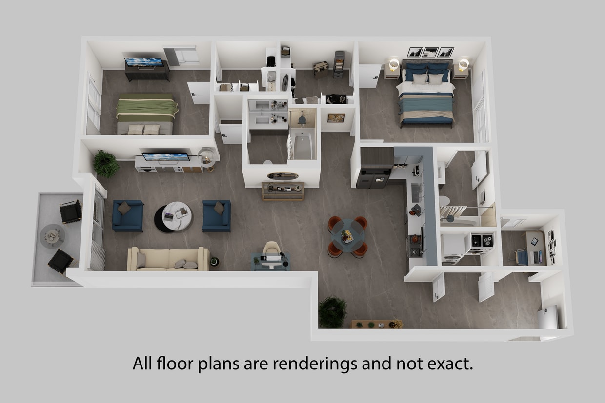 Floor Plan - 2 Bedroom + 2 Bath