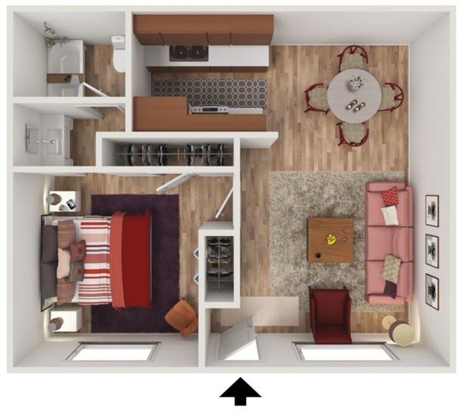 Floor Plan - 1/1 Fortuna